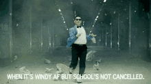 When It'S Windy Af But School'S Not Cancelled. GIF - School Cancelled When Its Windy Af Windy GIFs