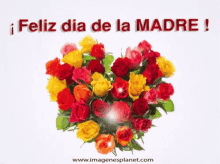 feliz dia de las madres heart love roses