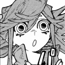 a black and white drawing of a girl with long hair holding a cell phone .