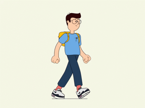 Cartoon Student Walking GIF - Cartoon Student Walking - Discover & Share  GIFs