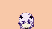 a drawing of a girl with horns and a necklace