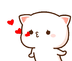 Cat Heart Sticker - Cat Heart Flying Kiss Stickers