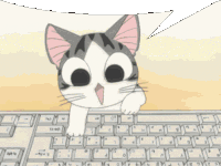 Cute Cat Cat Typing Sticker