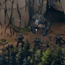 Soldiers Vs Troll The Witcher GIF - Soldiers Vs Troll The Witcher The Witcher Thronebreaker The Witcher Tales GIFs