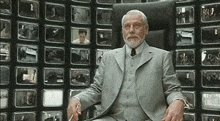 The Matrix Grey Man GIF - The Matrix Grey Man Monitors GIFs