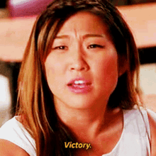 Glee Tina Cohen Chang GIF - Glee Tina Cohen Chang Victory GIFs