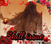 a picture of a bird with the words skill issue on the bottom