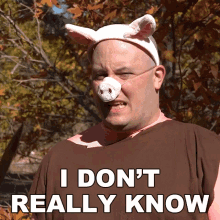 I Dont Really Know Pig GIF - I Dont Really Know Pig Nate Morse GIFs
