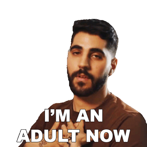 I'M An Adult Now Rudy Ayoub Sticker - I'M An Adult Now Rudy Ayoub I'Ve Reached Adulthood Stickers