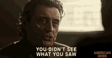You Didnt See What You Saw Mr Wednesday GIF - You Didnt See What You Saw Mr Wednesday Ian Mcshane GIFs