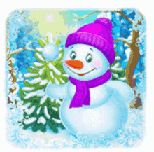 снеговик снежок GIF - снеговик снежок ёлка GIFs