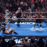 a wrestling ring with a sign that says emack