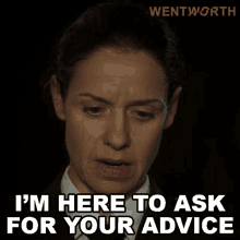 Im Here To Ask For Your Advice Vera Bennett GIF - Im Here To Ask For Your Advice Vera Bennett Wentworth GIFs