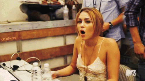 Miley Cyrus Surprised GIF