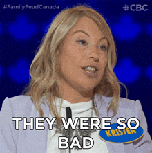 They Were So Bad Kristen GIF - They Were So Bad Kristen Family Feud Canada GIFs