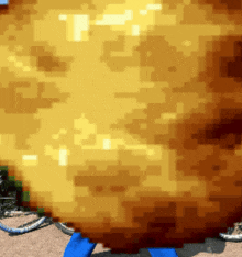 a pixel art drawing of a person walking