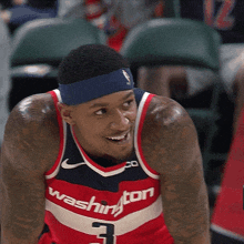 a man wearing a washington jersey number 3