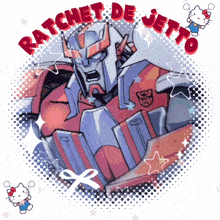 a ratchet de jetto poster with a hello kitty on it