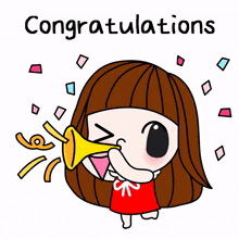 girl cute congraturations celebrate happy