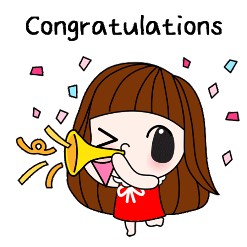 Girl Cute Sticker - Girl Cute Congraturations Stickers