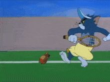 Tom And Jerry Tennis GIF - Tom And Jerry Tennis Playing GIFs
