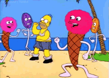 Ice Cream Simpsons GIF - Ice Cream Simpsons Dancing GIFs