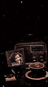 a picture of a little girl next to a radio with the words the best on it