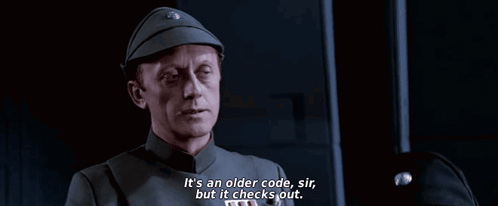 a man in military uniform says it 's an older code sir but it checks out