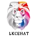 the logo for lkcehat is a lion with a british flag on its head .