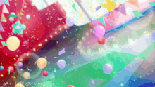 a bunch of balloons are floating in the air with the word junky on the bottom right