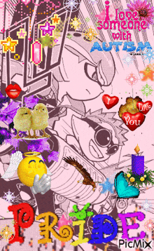 a picture of a cartoon character with the words i to be someone with autism on it