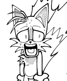 a black and white drawing of a cat with a surprised look on his face .