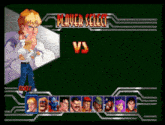 a player select screen for a video game with a man named crow