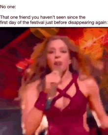That One Friend You Havent Seen Since The First Day Of The Festival Shakira GIF - That One Friend You Havent Seen Since The First Day Of The Festival Shakira Babbling GIFs