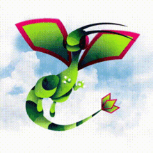 flygon heart love flying flapping wings