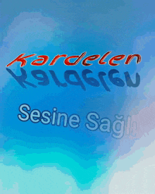 a blue background with the words kardelen sesine sagl