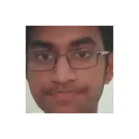 a pixelated image of a man 's face with glasses