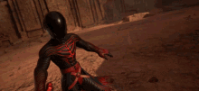 a screenshot of a video game shows a person holding a sword