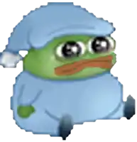 a pixel art of a green frog wearing a hat