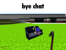 a screenshot of a video game with the words bye chat on the top