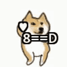 Doge Heart GIF - Doge Heart Penis Emoji GIFs