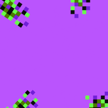 a purple background with green arabic writing