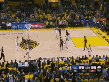 a basketball game is being played in a stadium that says san francisco on it