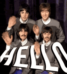 Hello There Beatles GIF - Hello There Beatles Wave GIFs