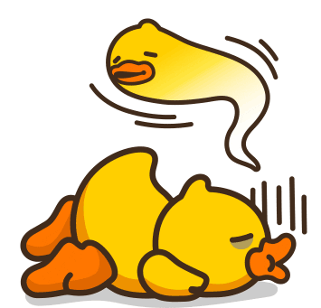 Rubber Duck Sticker - Rubber Duck Sleeping Stickers
