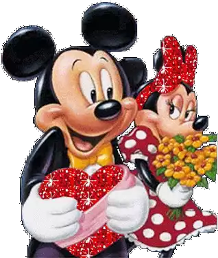 I Love You Mickey Mouse Sticker - I Love You Mickey Mouse Minnie Mouse Stickers