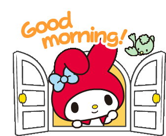 Good Morning Sanrio Sticker - Good Morning Sanrio Cute Stickers