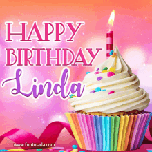 Happy Birthday To You Linda Candle GIF - Happy Birthday To You Linda Candle Flickering GIFs