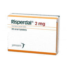 a box of risperdal 2 mg tablets from janssen
