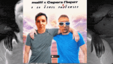 a poster for mziff x cepera pirat shows two men posing for a photo